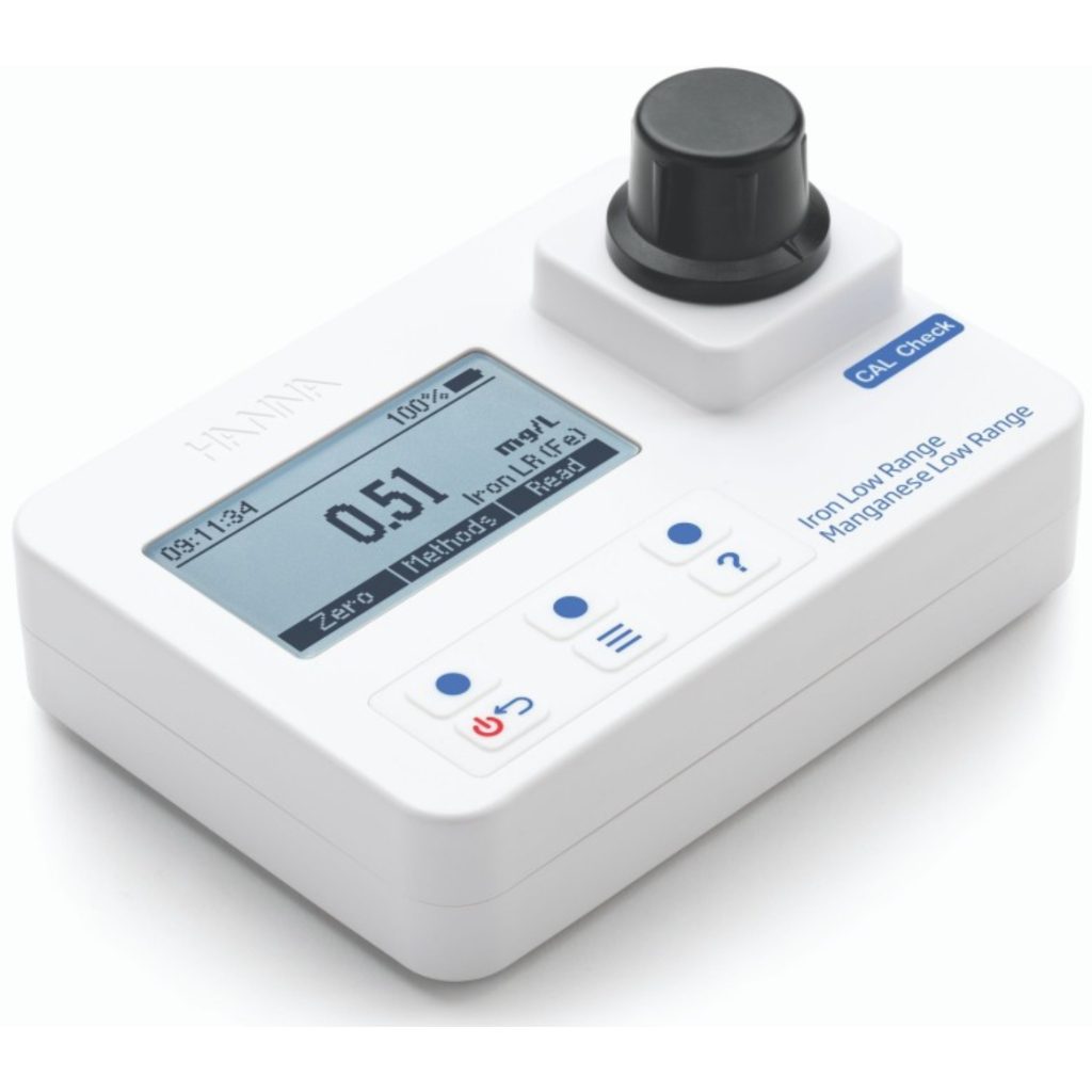 Hanna HI97742 Fotómetromo Hierro y Manganeso rango bajo (0 a 1,6 mg/ L - 0 a 300 microg/ L)