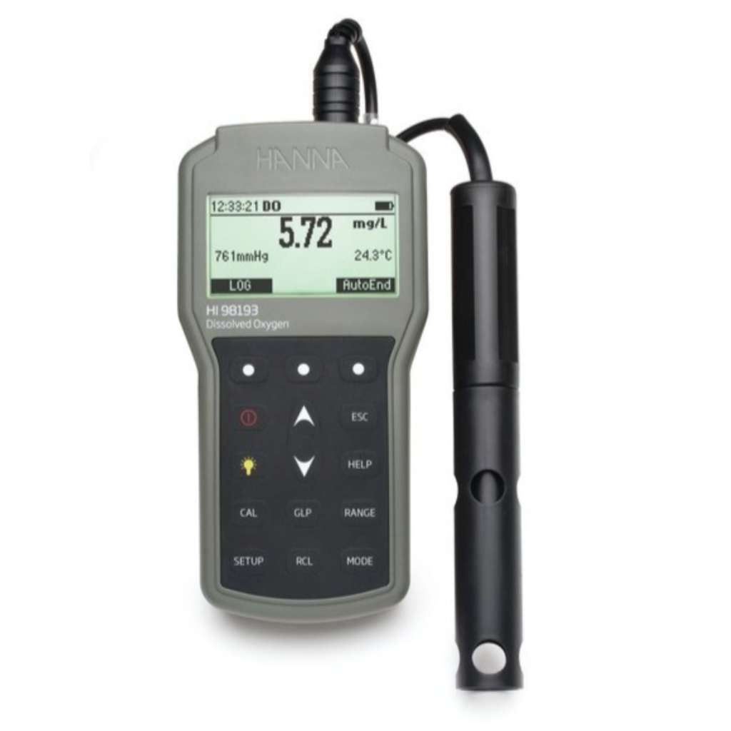 Hanna HI98193 Oxímetro polarográfico, impermeable con registro y salida USB