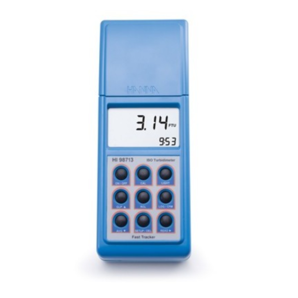 Hanna HI98703-02) Turbidímetro portátil (0,00 a 1000 NTU) luz blanca, salida USB/ RS232
