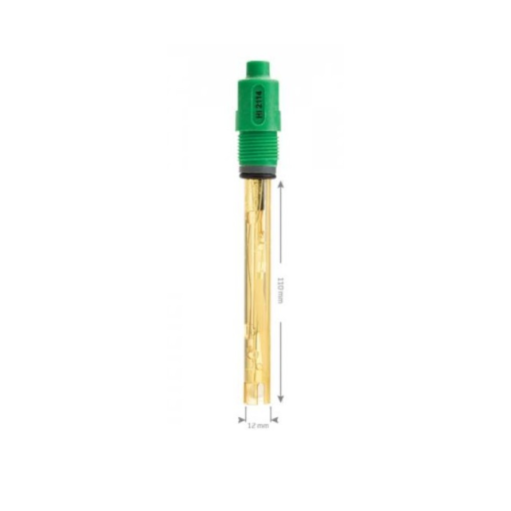 Hanna HI2114P Electrodo pH cuerpo plástico electrolito gel unión fibra microporosa, conector BNC 2m