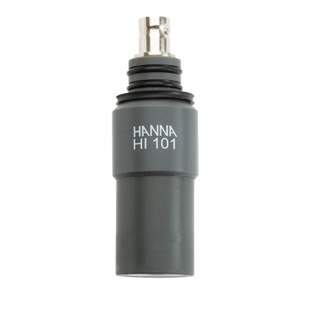 Hanna HI101 Electrodo pH sumergible con membrana plana cuerpo plástico unión PTFE 6 bar
