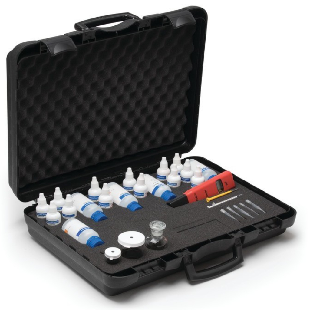Hanna HI3814 Test Kit para control medioambiental Acidez/Alcalinidad/Dióxido Carbono /Dureza/OD/pH