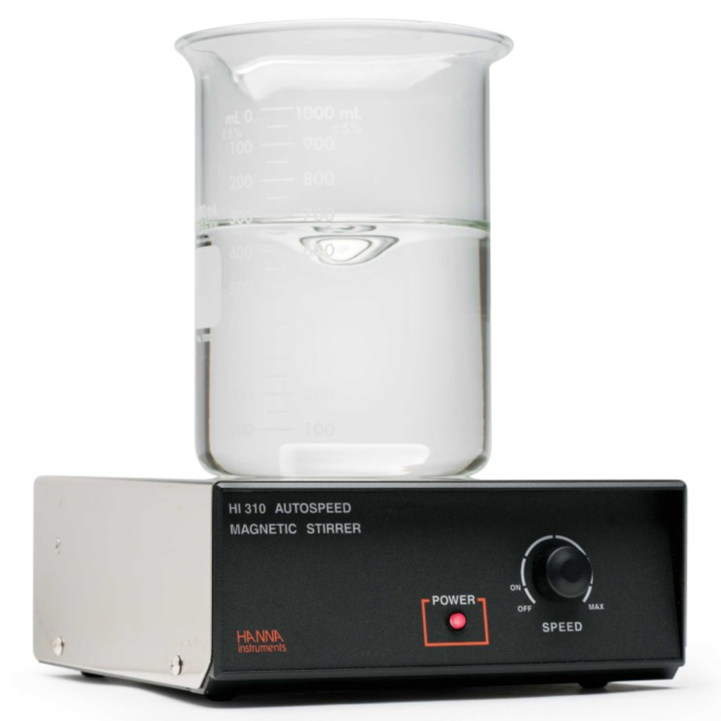 Hanna HI310N-2 Agitador magnético con regulador de velocidad y cubierta de acero inoxidable, 5L