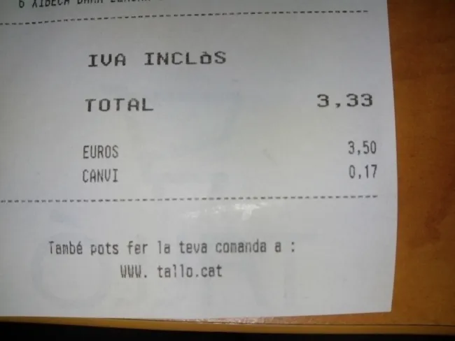 Ticket de la compra