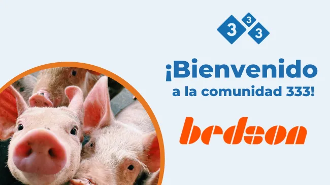 ¡Bedson se une a la comunidad profesional porcina 333!