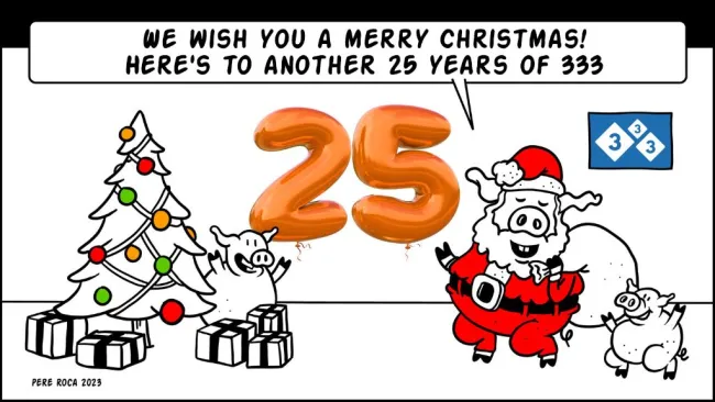 The whole 333 Team wishes you a Merry Christmas and a Happy New Year! ...