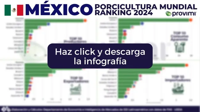 Ranking de países productores, exportadores, importadores y consumidores de carne de cerdo en 2024