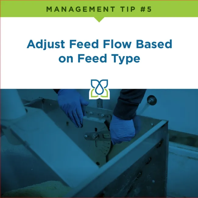Controlling the feed flow is critical in a wet/dry feeder to ensure be...