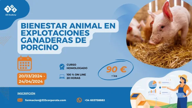 🐷¡No te pierdas nuestro Curso Homologado de Bienestar Animal en Ex...