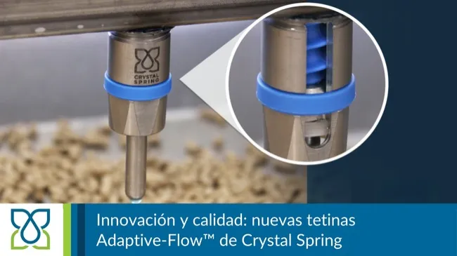 Avances en la alimentación porcina: tetinas Adaptive-Flow™ Serie 3 de Crystal Spring