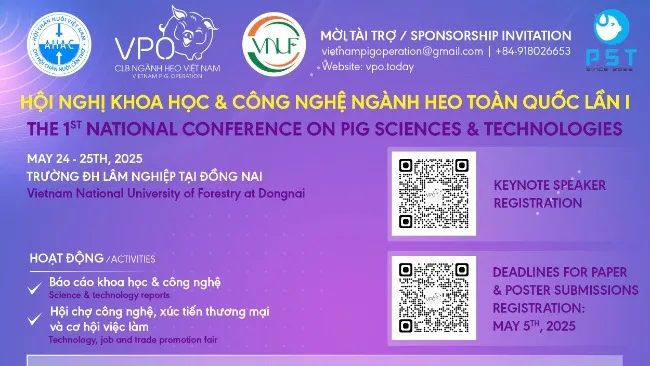 HỘI NGHỊ KHOA HỌC & CÔNG NGHỆ NGÀNH HEO TOÀN QUỐC LẦN I (PST2025)