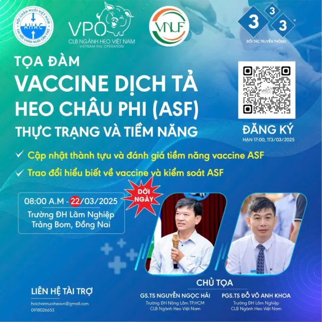 Tọa đàm: Vắc-xin Dịch tả heo Châu Phi - Thực trạng và ...