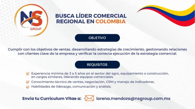 NS Group abre convocatoria para Líder Comercial Regional en Colombia