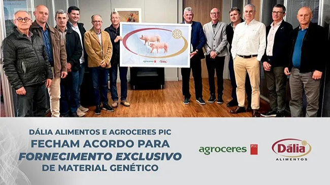 Dália Alimentos e Agroceres PIC fecham acordo para fornecimento exclusivo de material genético