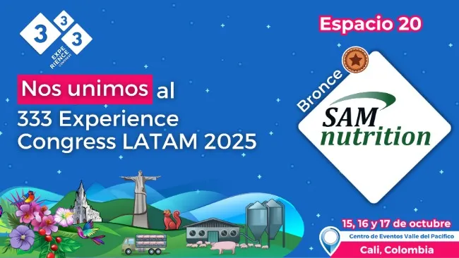 SAM Nutrition, patrocinador bronce del 333 Experience Congress Latam 2025