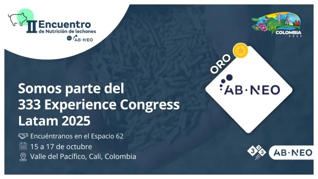  AB Neo, patrocinador ORO del 333 Experience Congress Latam 2025: compromiso con la innovación y el futuro de la porcicultura