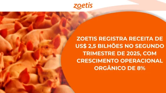 Zoetis registra receita de US$ 2,5 bilhões no segundo trimestre de 2025, com crescimento operacional orgânico de 8%