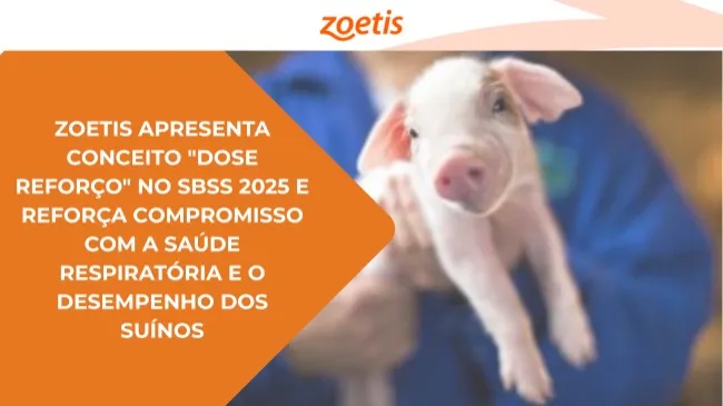 Zoetis apresenta conceito "Dose Reforço" no SBSS 2025 e reforça compromisso com a saúde respiratória e o desempenho dos suínos