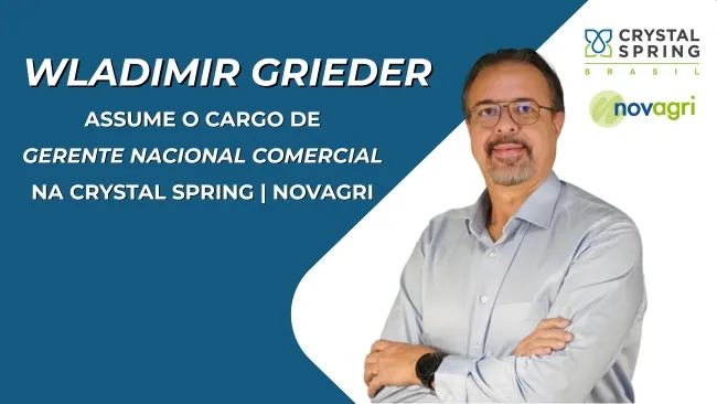 Wladimir Grieder assume o cargo de Gerente Nacional Comercial na Crystal Spring | Novagri