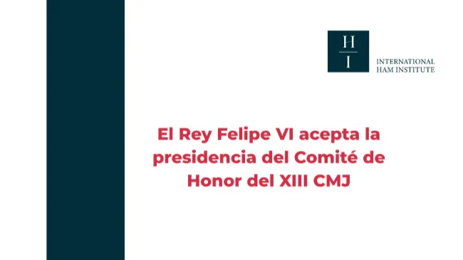 El Rey Felipe VI acepta la presidencia del Comité de Honor del XIII CMJ