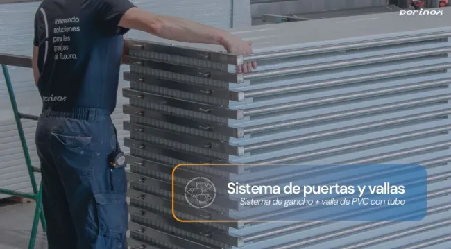 Vallas de destete con tubo inoxidable para salas de destete.