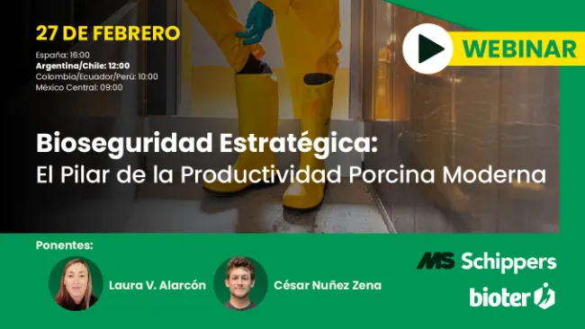 Webinar gratuito de bioseguridad estratégica: el pilar de la productividad porcina moderna