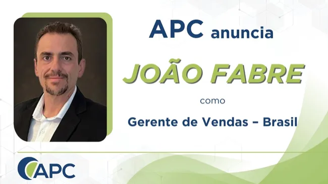 APC anuncia João Fabre como novo Gerente de Vendas - Brasil