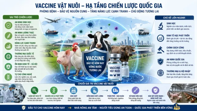 TÁI ĐỊNH VỊ CHIẾN LƯỢC VACCINE VẬT NUÔI CỦA VIỆT NAM TRONG KỶ NGUYÊN AN NINH SINH HỌC TOÀN CẦU