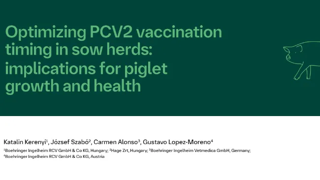 Content Compass ESPHM 2026 - Optimizing PCV2 vaccination timing in sow herds: implications for piglet growth and health