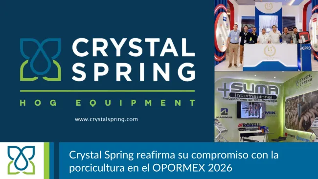 Crystal Spring reafirma su compromiso con la porcicultura latinoamericana en el OPORMEX 2026 