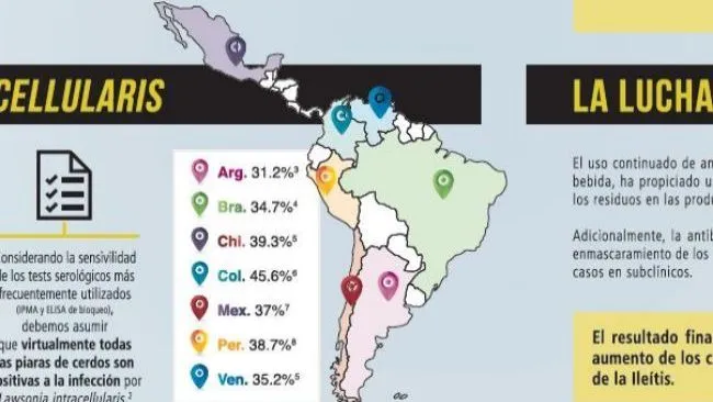 Estas son las prevalencias de Ileitis en Latinoamerica.