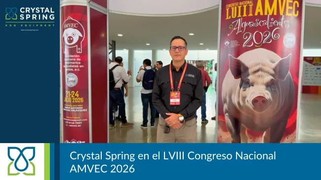 Crystal Spring refuerza su presencia en la porcicultura mexicana con su participación en el LVIII Congreso Nacional AMVEC 2026 