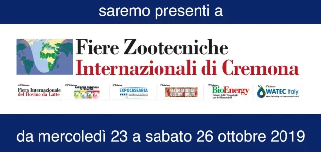 Anche quest'anno GONG s.r.l. sarà presente alle Fiere Zootecniche Int...