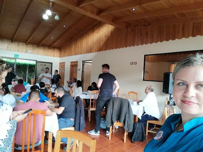 Compartiendo un delicioso desayuno Costarricense!! 