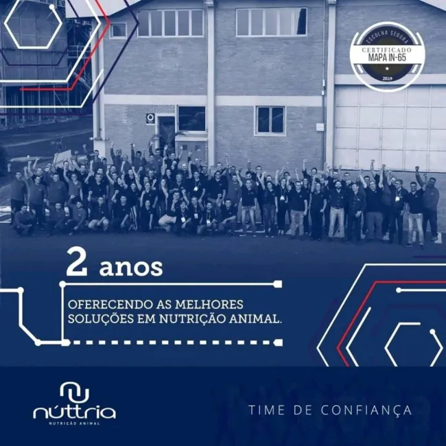 2 anos oferecendo as melhores soluções em nutrição animal!