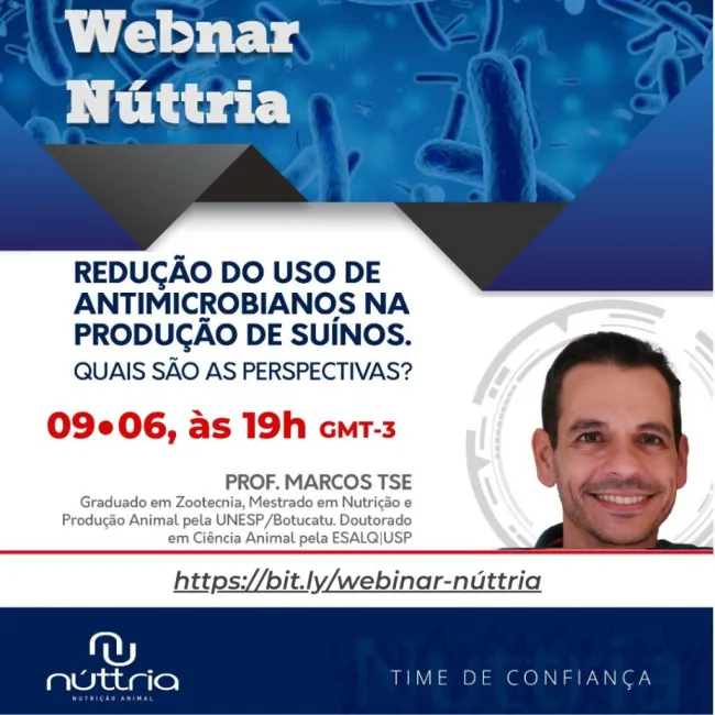 Dia 09/06 ás 19:00  Webinar da Núttria sobre a redução do uso de a...