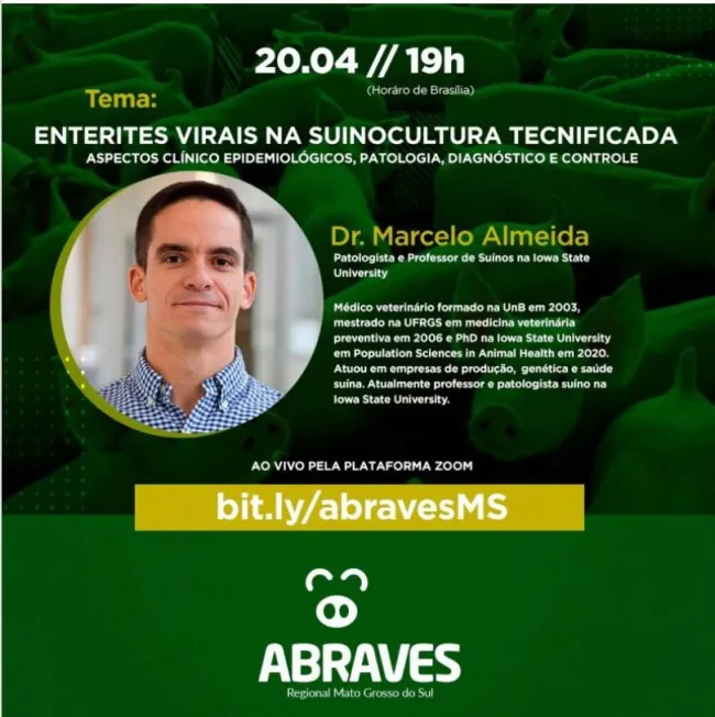 Evento imperdível sobre aspectos das enterites virais na suinocultura...