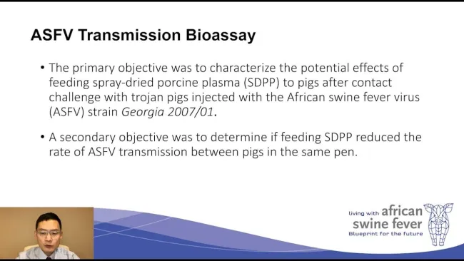 Living With ASF 4; CReSA study dietary inclusion of plasma with Dr. Yanbin Shen