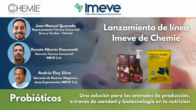 Lanzamiento de línea de probióticos Imeve de Chemie S.A.