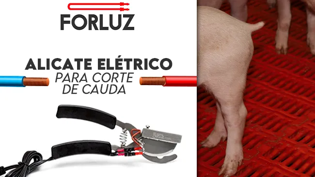Alicate elétrico para corte de cauda