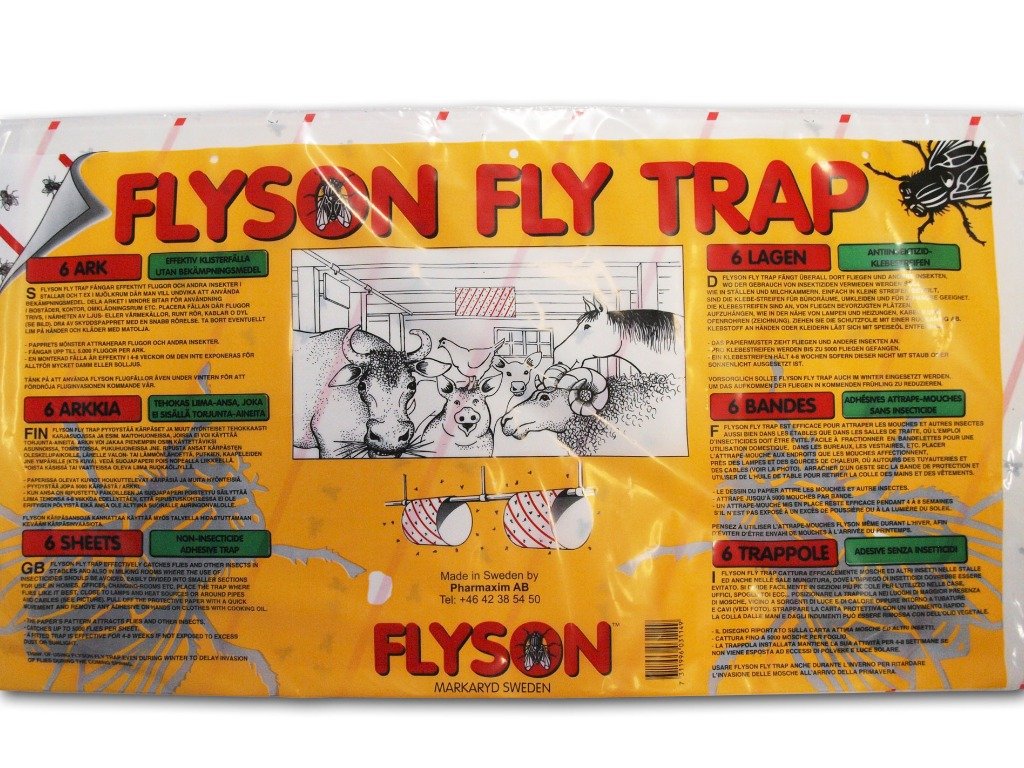 Atrapamoscas, 32 x 60 cm, 6 hojas Flyson Atrapamoscas, 32 x 60 cm, 6 hojas Flyson