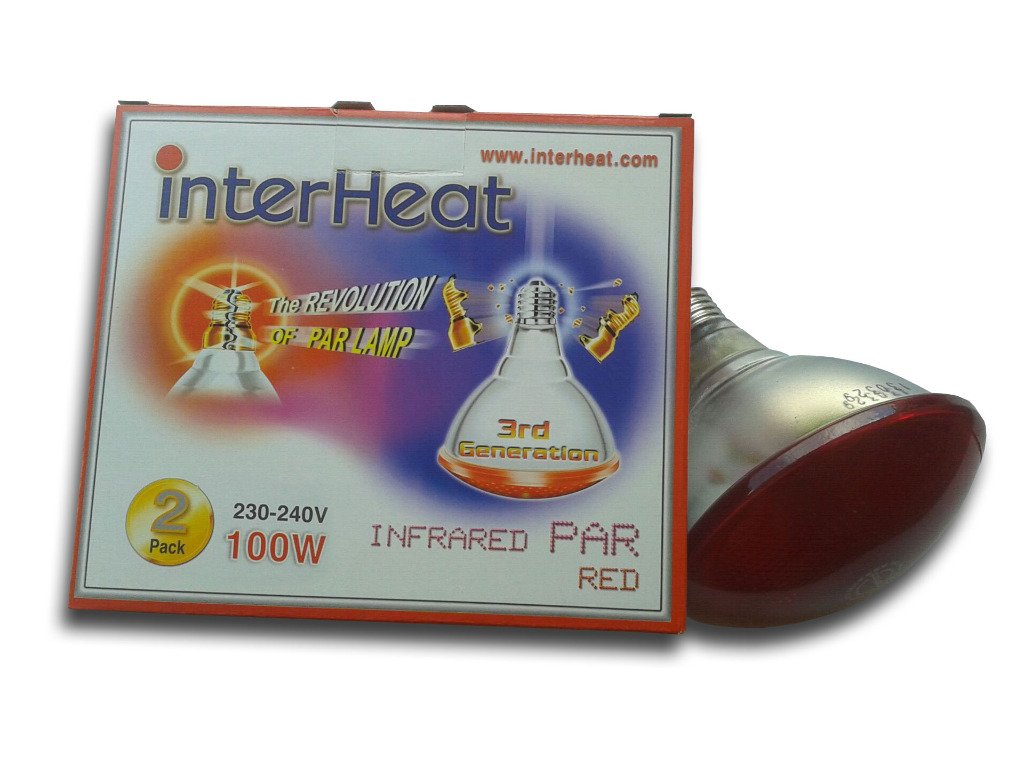 Bombilla Interheat 100W Roja PAR, 2 uds Bombilla Interheat 100W Roja PAR, 2 uds