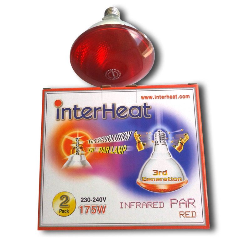 Bombilla Interheat 175W Roja PAR, 2 uds Bombilla Interheat 175W Roja PAR, 2 uds