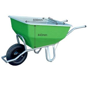 Carretilla de poliéster, modelo grande 140L (2) Carretilla de poliéster, modelo grande 140L (2)