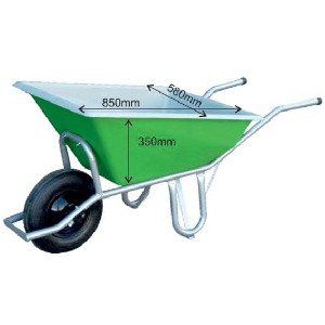 Carretilla de poliéster, modelo mediano 100L (2) Carretilla de poliéster, modelo mediano 100L (2)