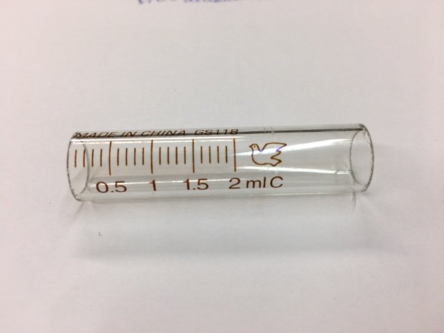 Cilindro de cristal para jeringa vacunadora de 2ml Cilindro de cristal para jeringa vacunadora de 2ml