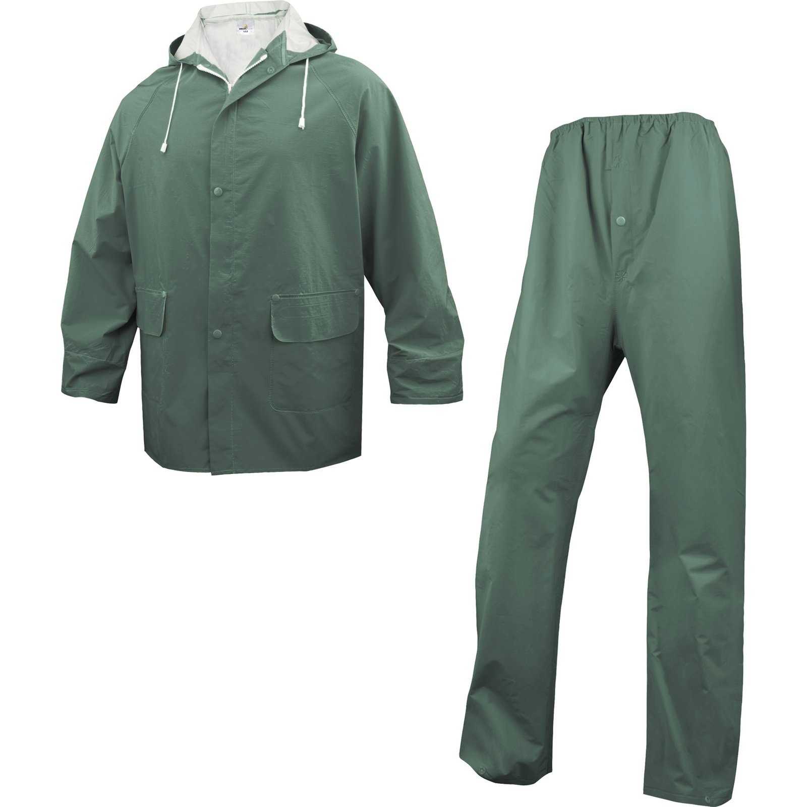 Conjunto de lluvia chaqueta y pantalón de poliéster impregnado PVC Conjunto de lluvia chaqueta y pantalón de poliéster impregnado PVC
