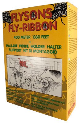 Fly-Ribbon, cinta atrapamoscas 400 m + kit de montaje Fly-Ribbon, cinta atrapamoscas 400 m + kit de montaje