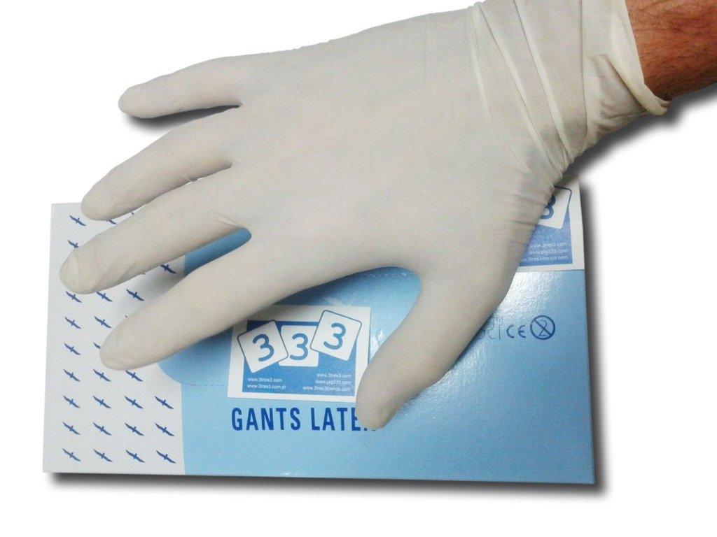 Guantes de látex 100 u. empolvados Guantes de látex 100 u. empolvados