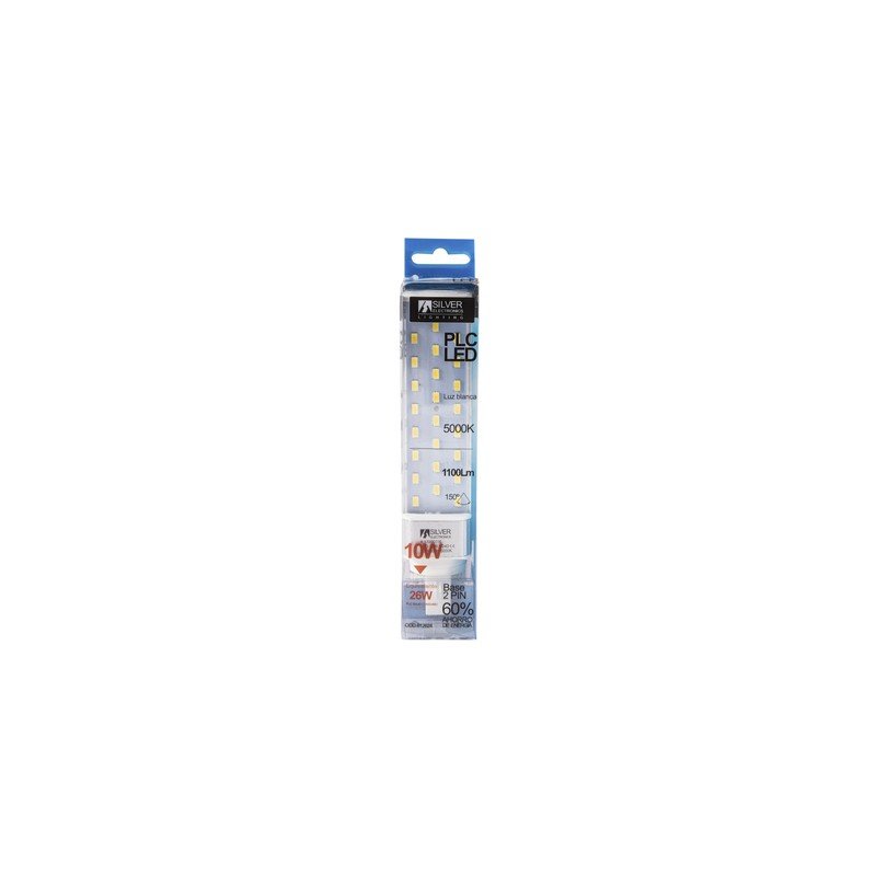 LED PLC 10W 5000K 1100lm G24D rotacional 180º (4) LED PLC 10W 5000K 1100lm G24D rotacional 180º (4)
